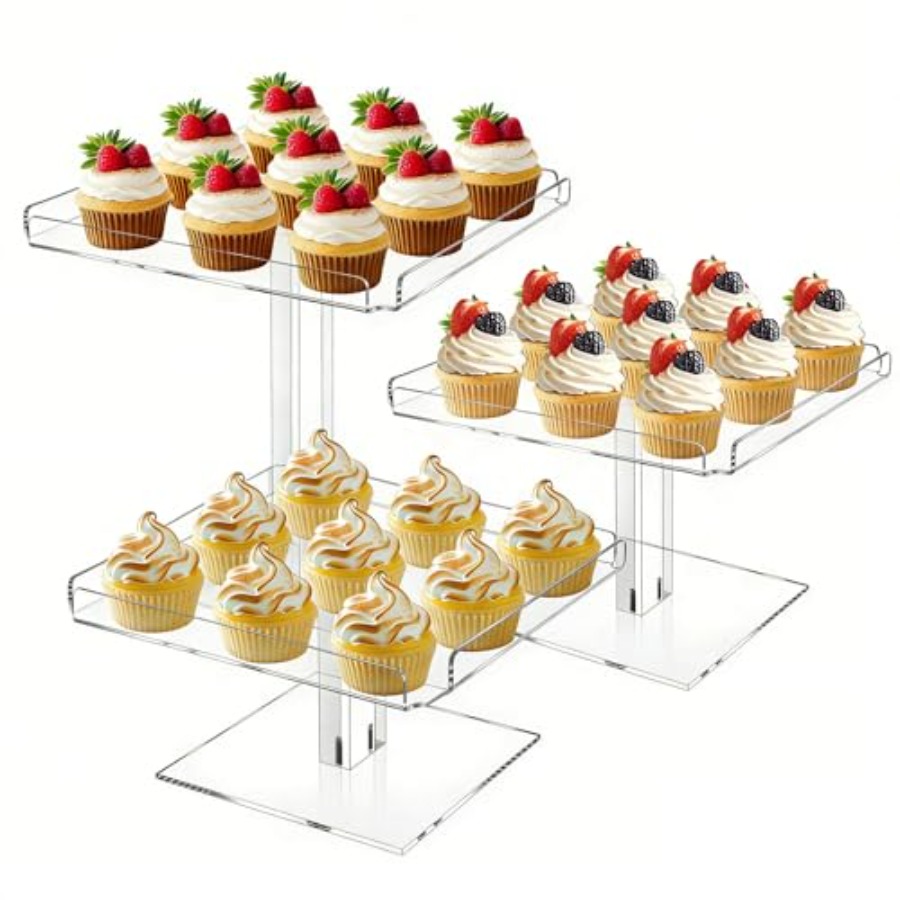 3 Tiered Serving Tray Set for  - Display Risers Set avis et prix