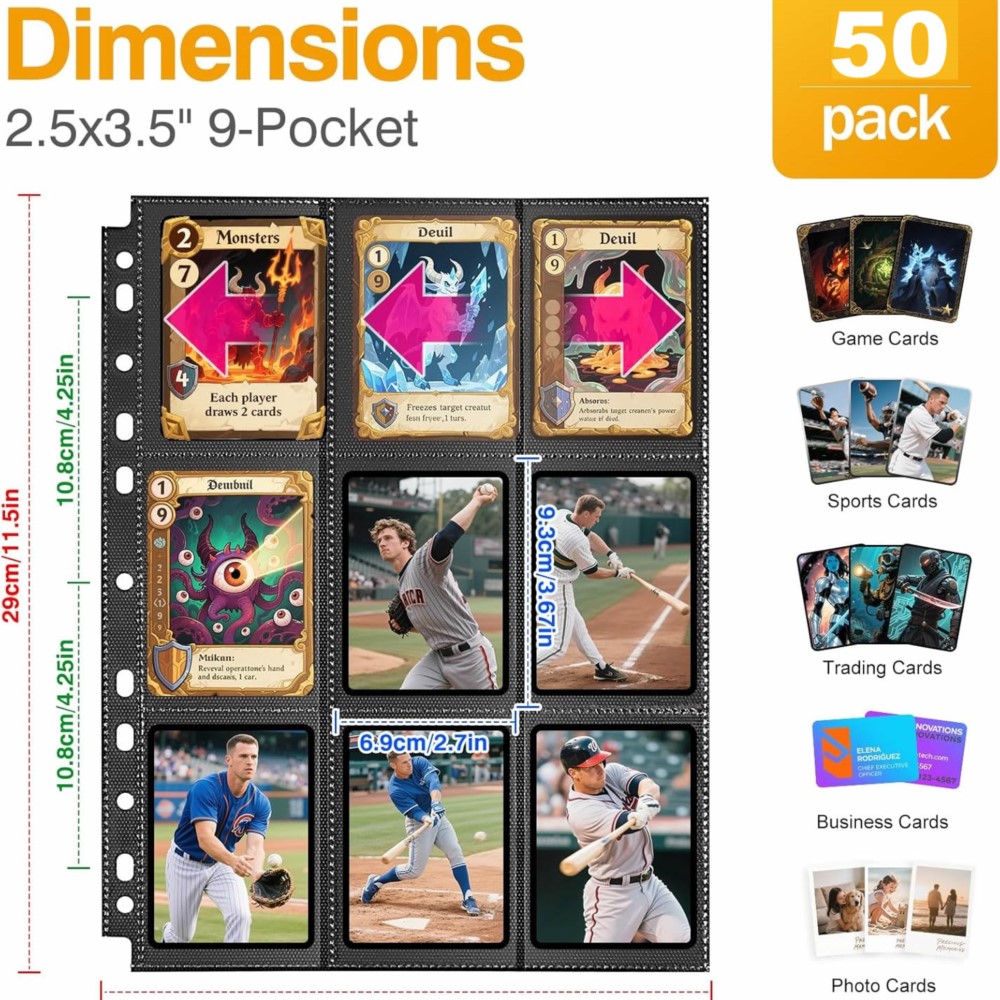 50Pack 900 Pockets Trading Car - Trading Card Binder avis et prix