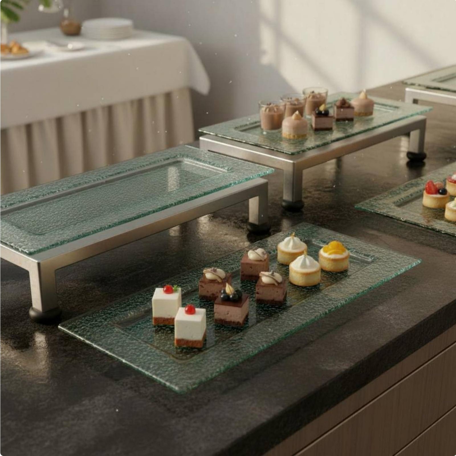 3-Tier Serving Stand Multifunc - Display Risers Set avis et prix