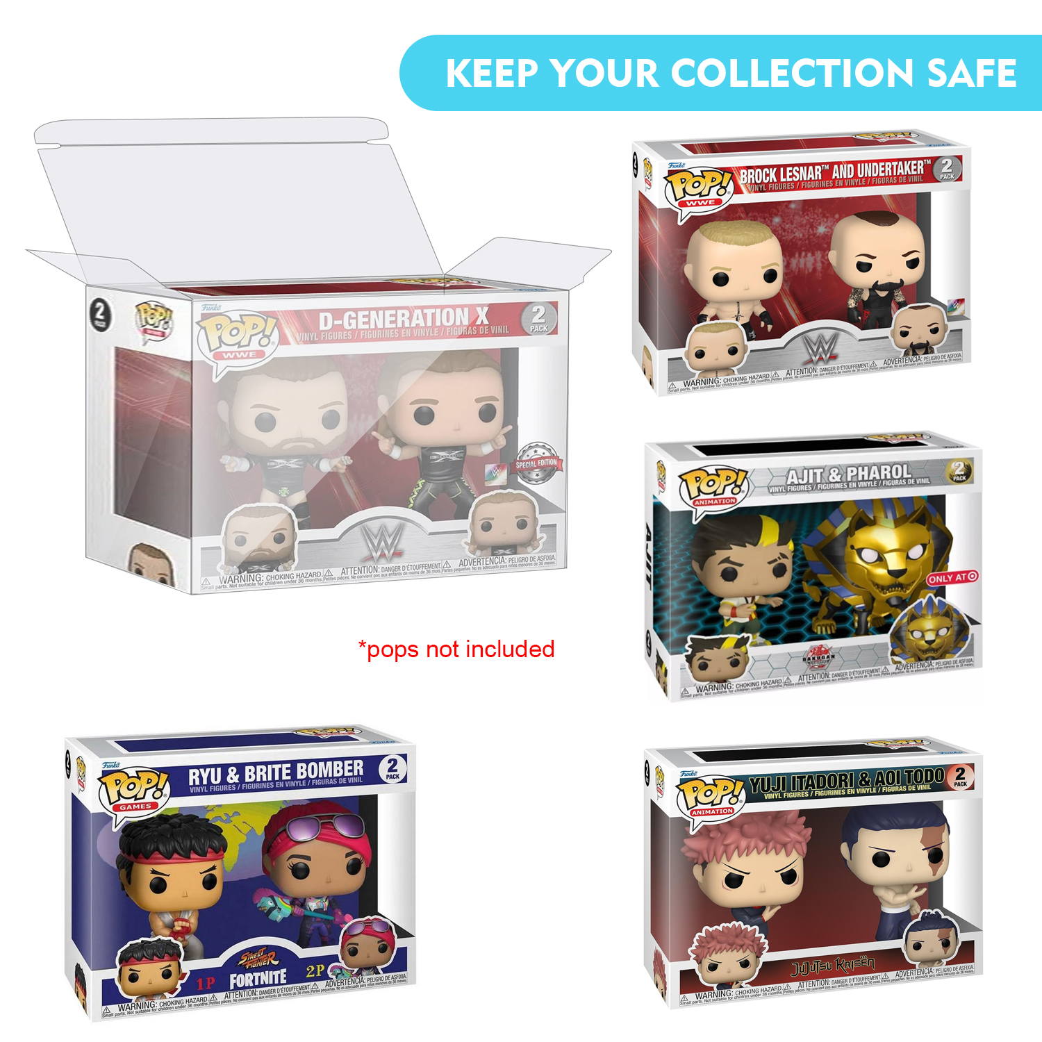 HIGOPLAY 2 in 1 Pack Protectiv - Funko Pop Protector avis et prix