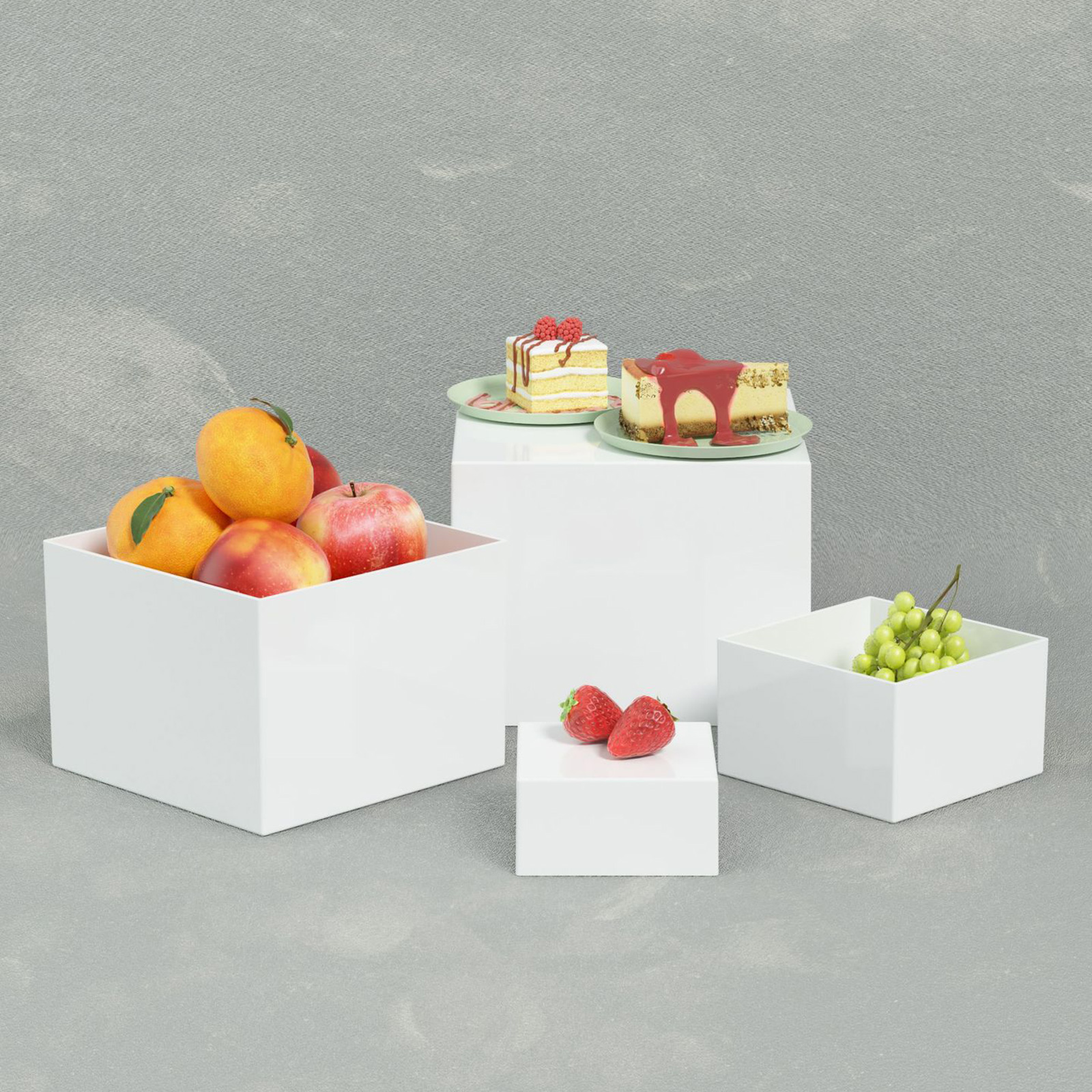 6x Acrylic Buffet Riser Desser - Display Risers Set avis et prix