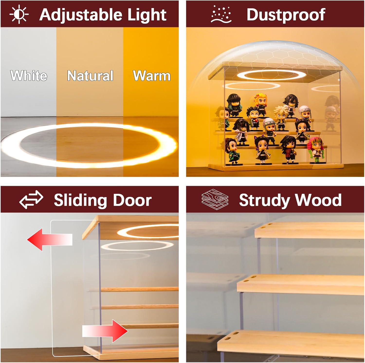 Acrylic Display Case with Adju - Display Case Acrylic avis et prix