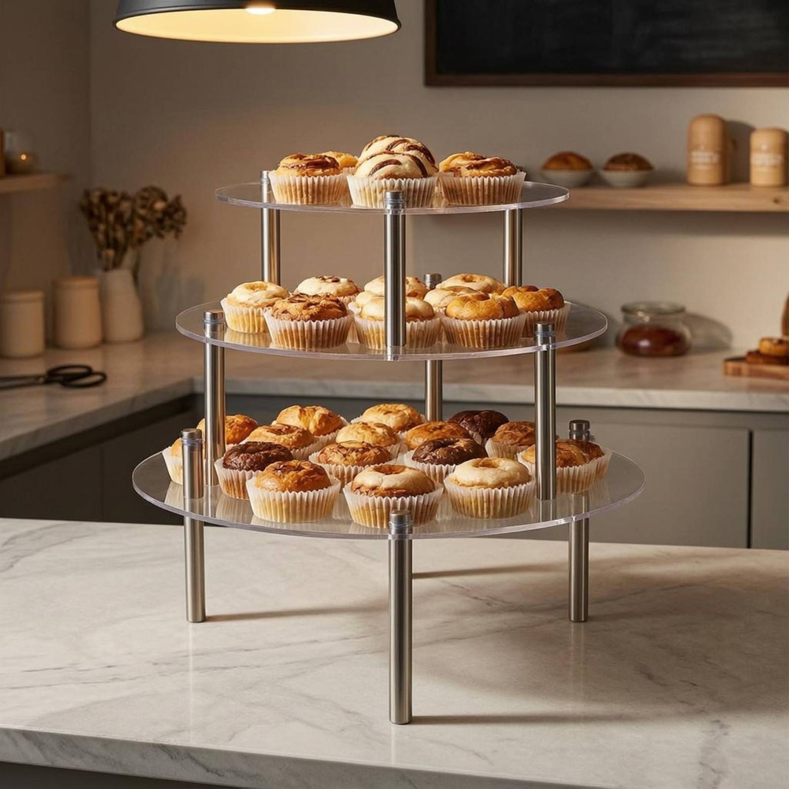 Acrylic Cake Stand Cylindrical - Display Risers Set avis et prix