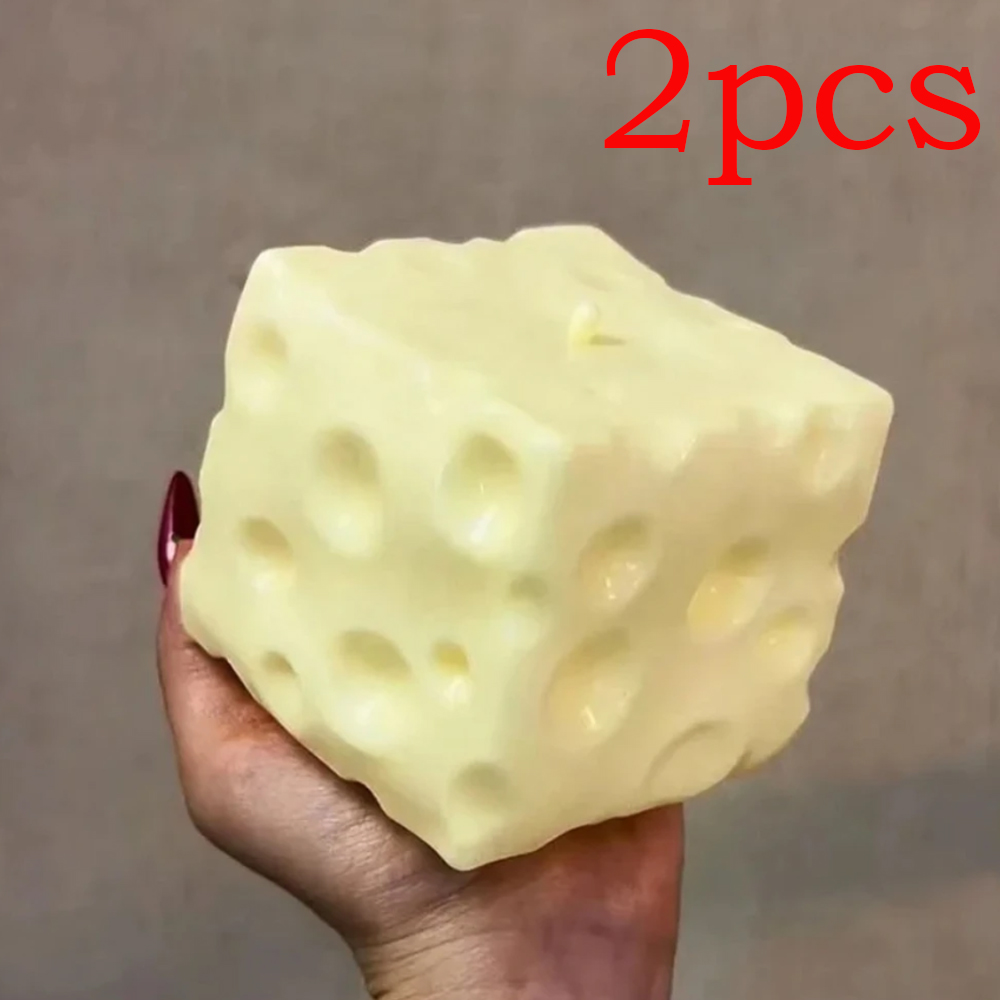 ◑Jumbo Cheese Cube Stress Ball - Fidget Cube Original avis et prix
