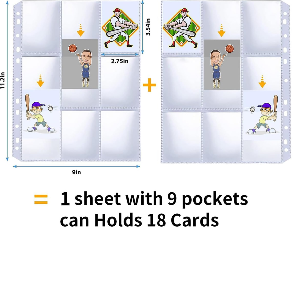 50 Pack 9 Pocket Card Sleeves  - Trading Card Binder avis et prix