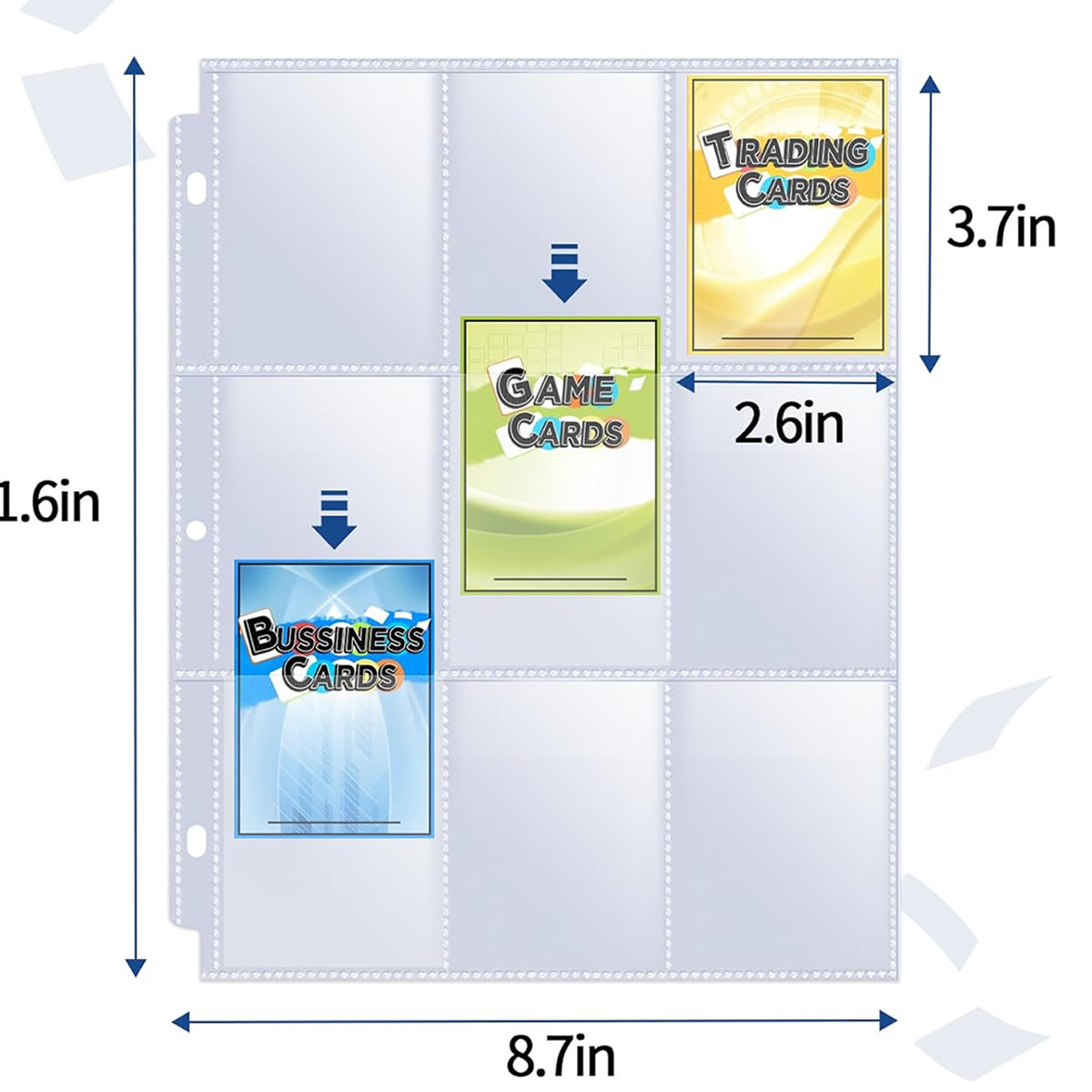 50 Pack 9 Pocket Card Sleeves  - Trading Card Binder avis et prix