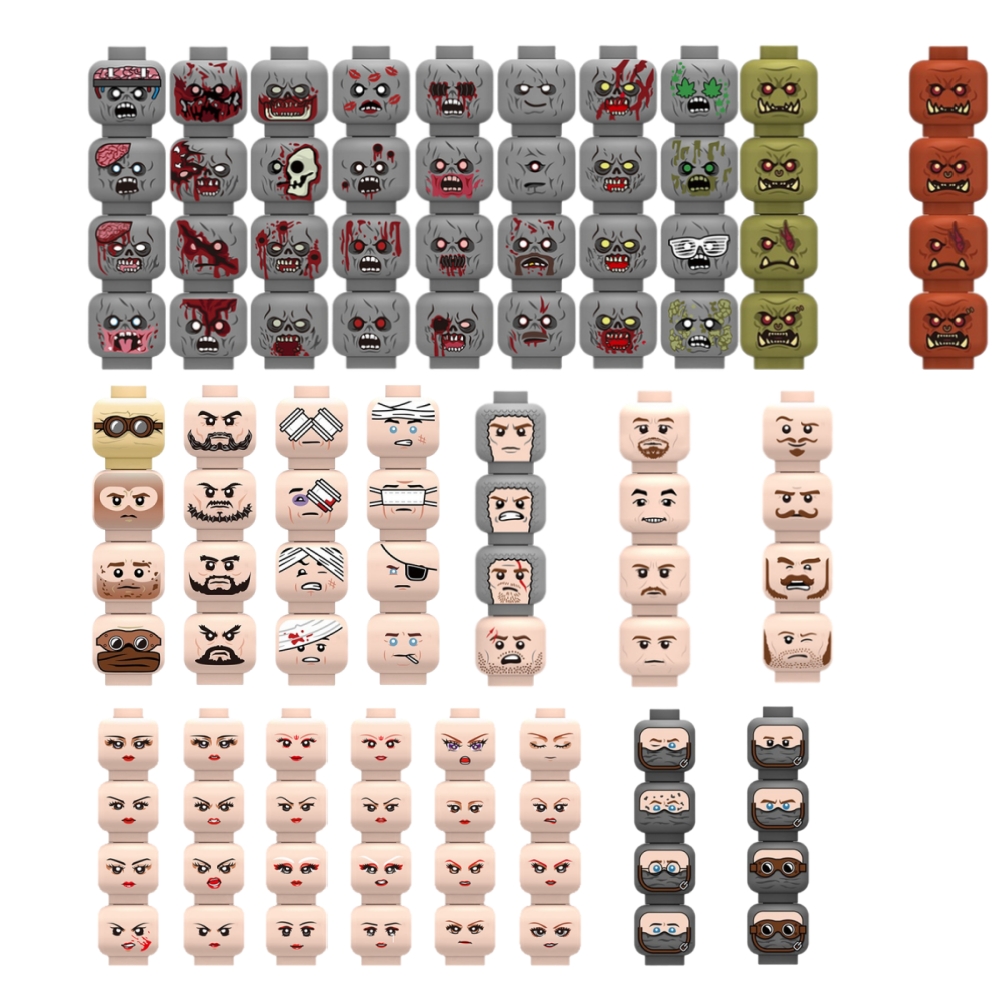Injured Emotional Face Heads B - Lego Minifigure Holder avis et prix