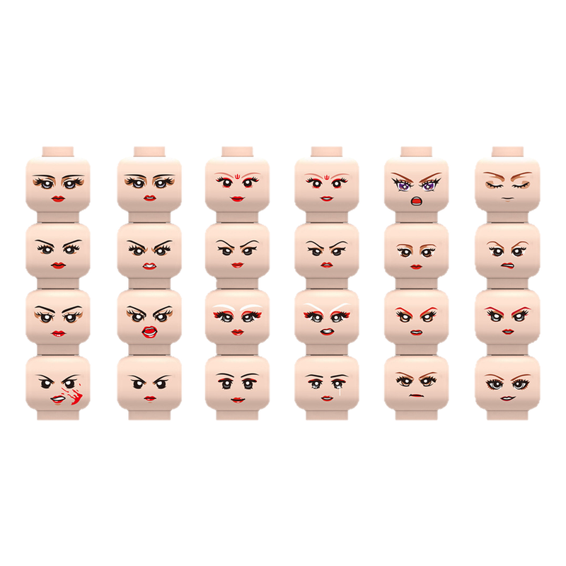 Injured Emotional Face Heads B - Lego Minifigure Holder avis et prix