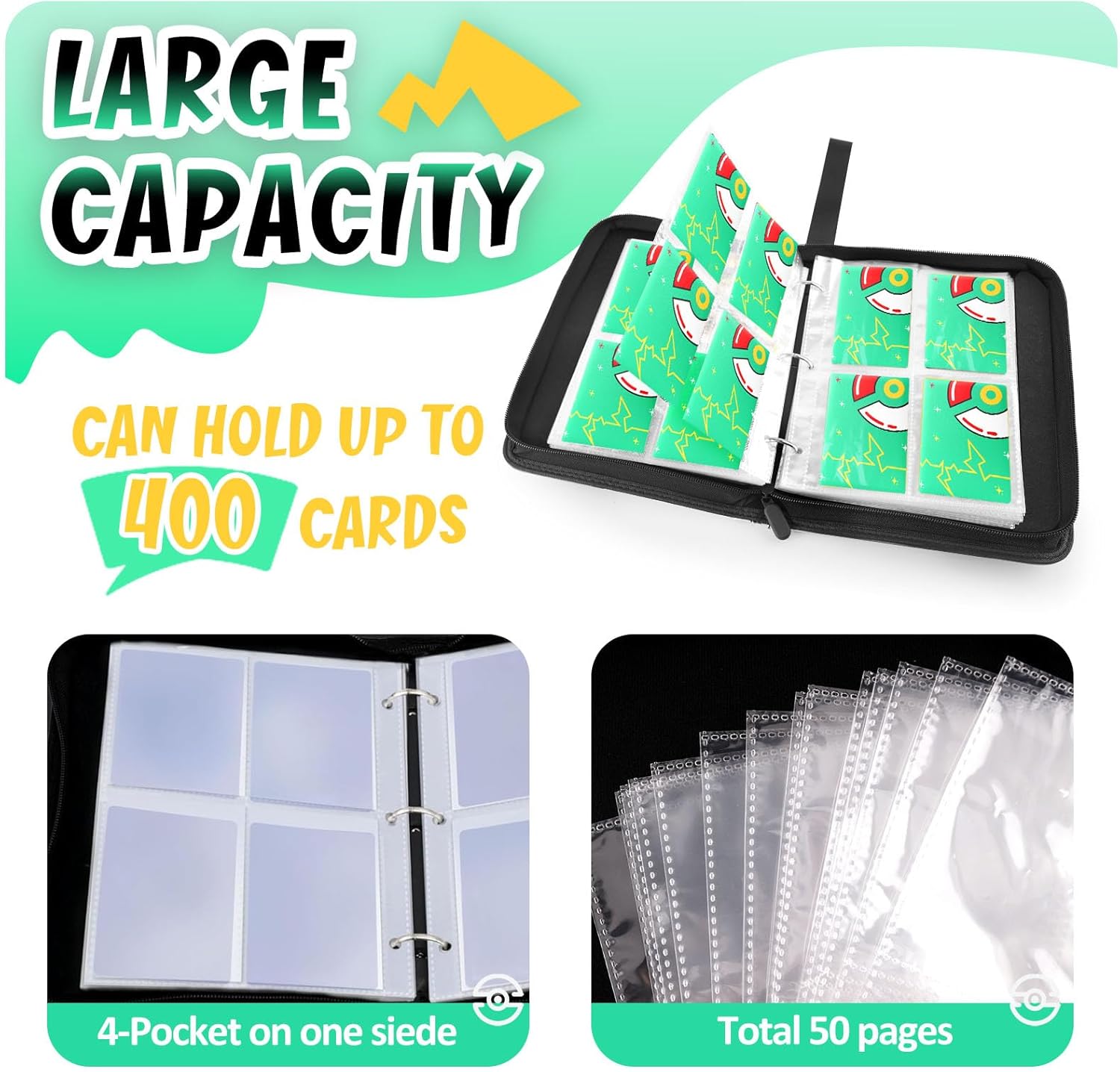 400 Pockets Card Binder with 5 - Trading Card Binder avis et prix