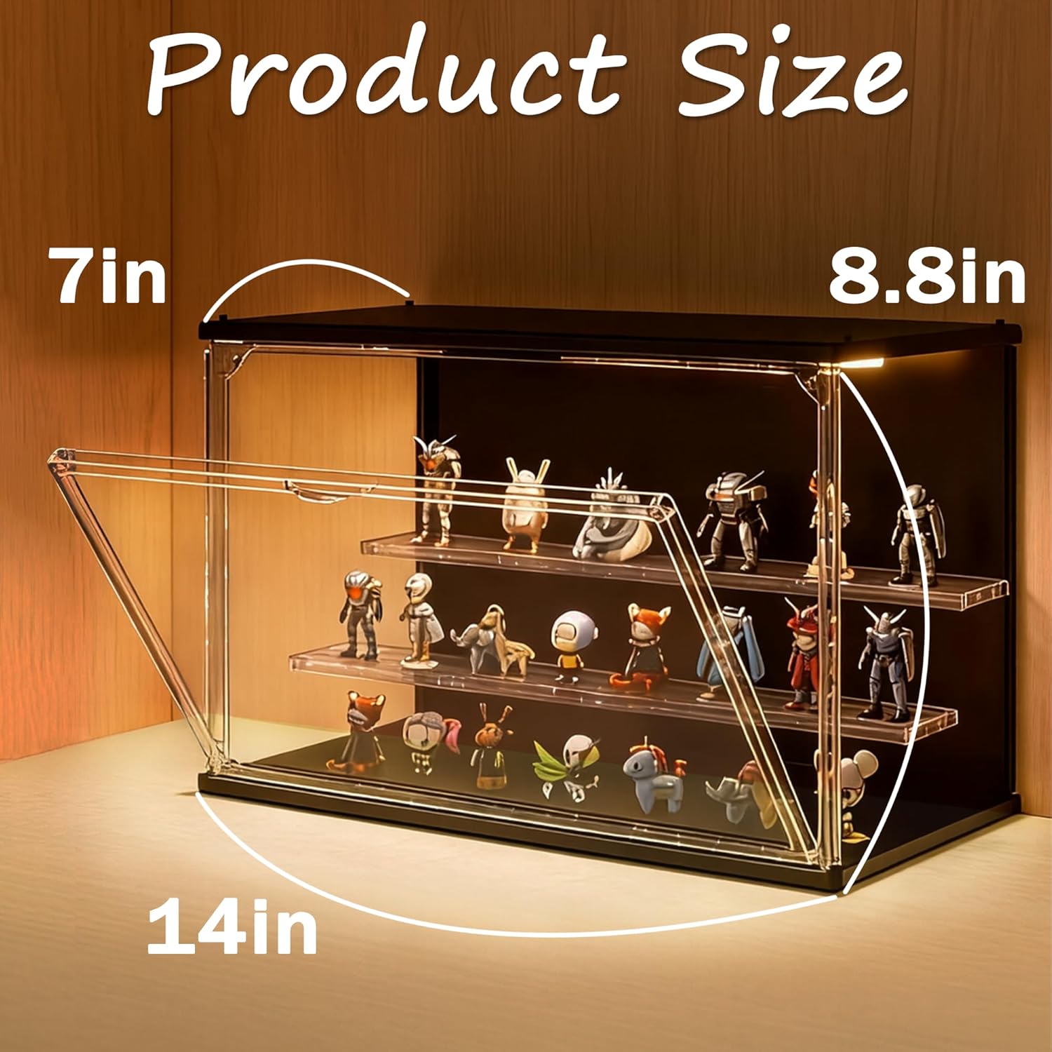 3-Tier Stackable LED Display C - Display Case Acrylic avis et prix